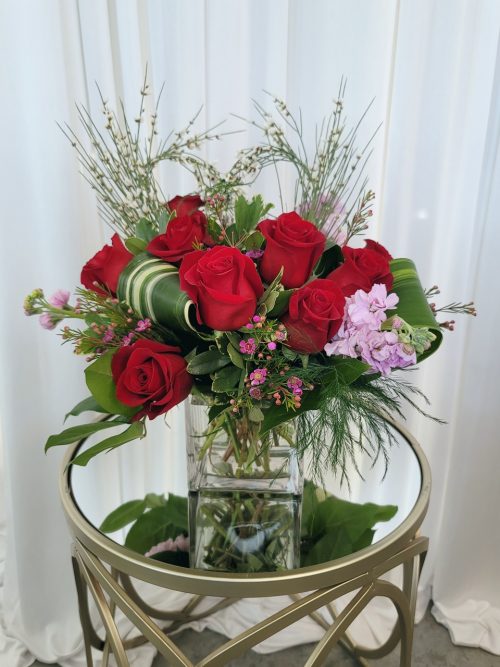 My Heart - Dozen Rose Vase Arrangement
